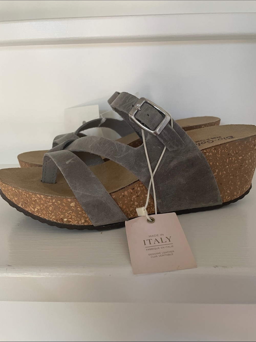 Gray Suede Strappy Women’s Sandals size 7.5